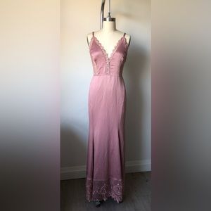 Free People Satin and Lace Dress